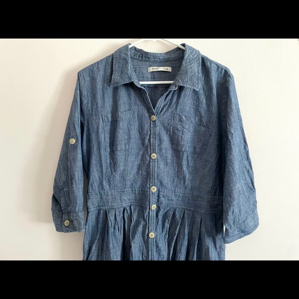 Old Navy chambray Shirtdress size 14 GUC